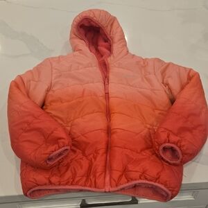 Eddie Bauer Kids Ombre Pink to Coral Puffer Jacket